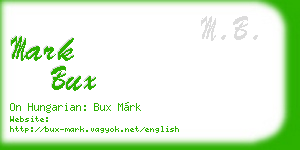 mark bux business card