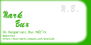 mark bux business card